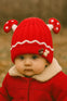 Red Fashion Baby Knitted Warm Winter Wool Cap (6 Months -3 Years) CP5085C